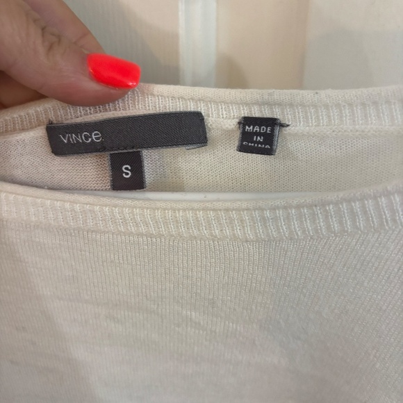 light weight stripe sweater Vince black and white - Picture 3 of 4